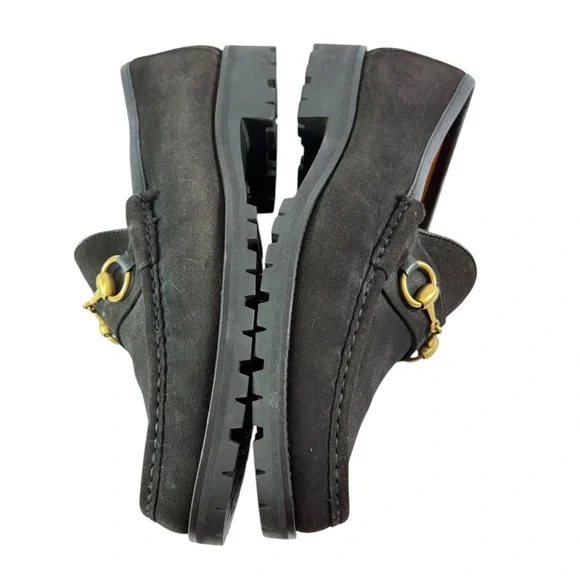 GUCCI Vintage Black Suede Horsebit Men's Loafers Made in Italy 9D - 9.5US - Picture 6 of 12